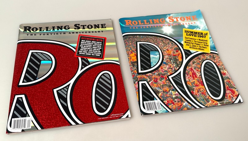 2 Rolling Stone Magazine ~ 40th Anniversary NO LABELS Perfect in Poly 1025 1030 gallery