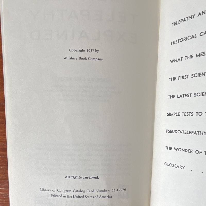 Hereward Carrington Mental Telepathy Explained PB 1966 Illus Wilshire gallery
