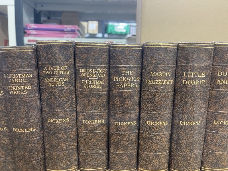 Charles Dickens 16 X book Set, Odhams Press, HB Faux Leather, c1930s gallery