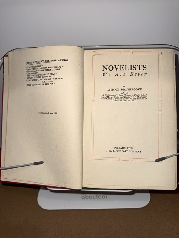 1926 1st Ed NOVELISTS WE ARE SEVEN Patrick Braybrooke Rebecca West Chesterton gallery