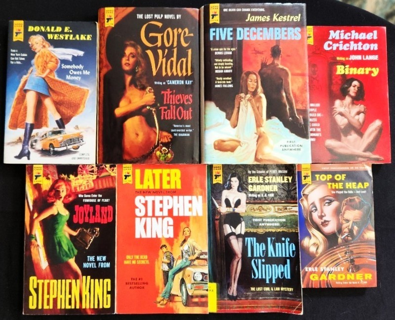Lot 8 HC & TPB~HARD CASE CRIME Noir Action Mystery Thriller Pulp Novels~HTF~LN