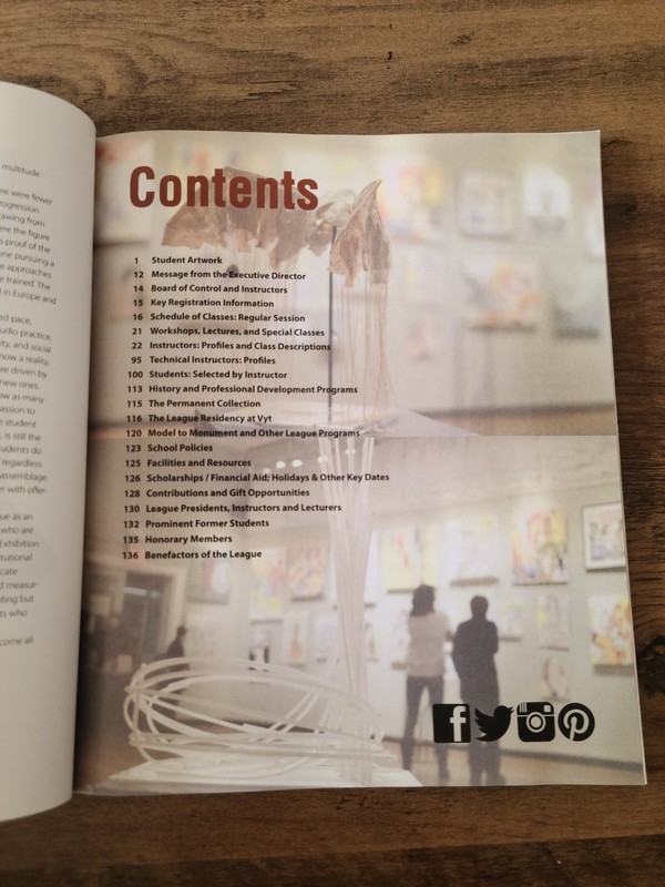 The Art Students League of New York 2015-2016 paperback illustrated gallery