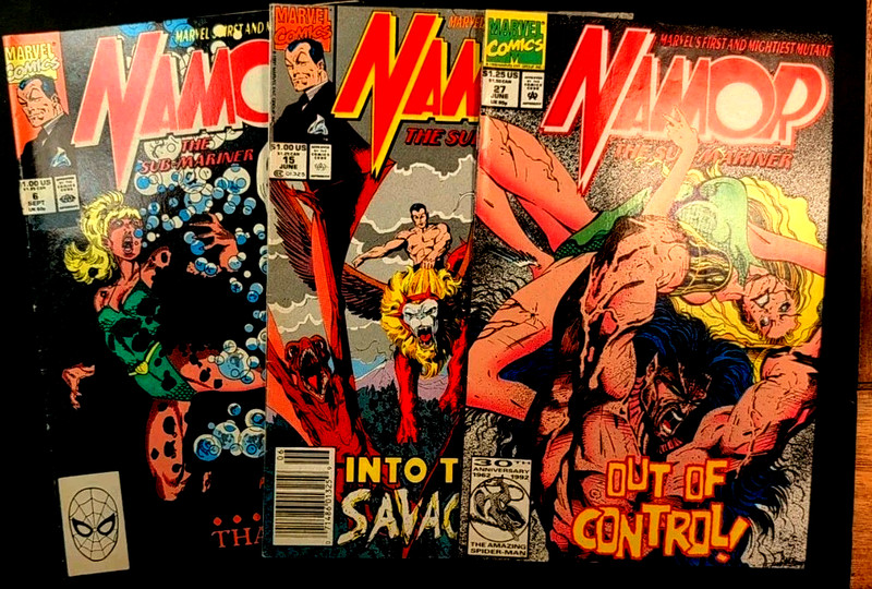 Namor Sub-Mariner Comic Lot 3 Issues #5 #15 #27 Marvel 1990-92 Reader