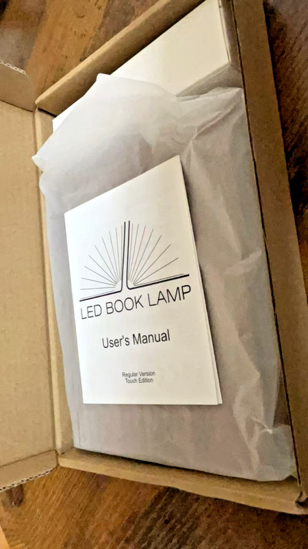 Foldable LED Book Lamp Wooden Night Light USB Rechargeable Touch Dimmable Table