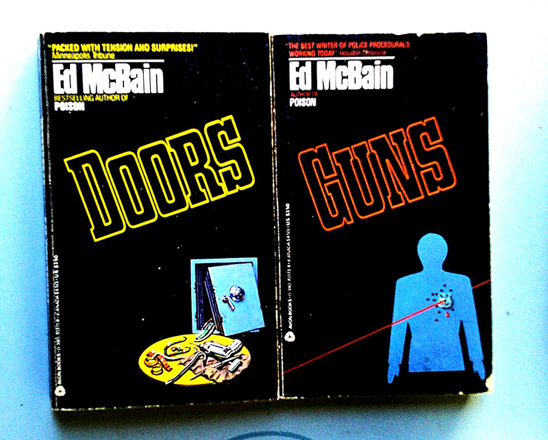 2 1st printing paperbacks by Ed McBain. «Guns» & «Doors» Tight. Crime. Detective