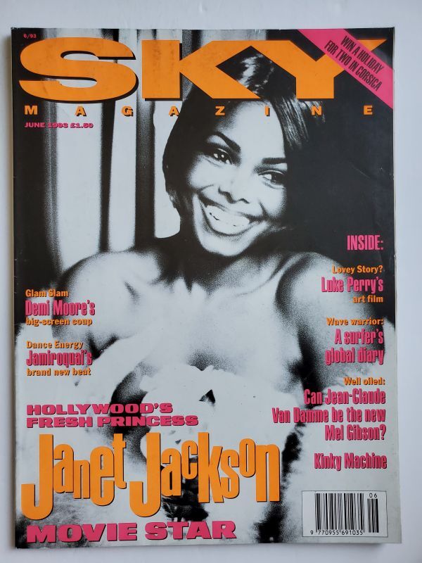 ’93 UK SKY magazine JANET JACKSON Luke Perry DEMI MOORE Spike Lee Kinky Machine