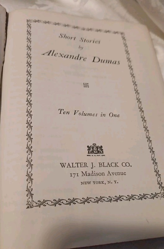 Vintage 1927 The Works Of Dumas Walter J.Black Co 10 Volumes In One 1rst Edition gallery