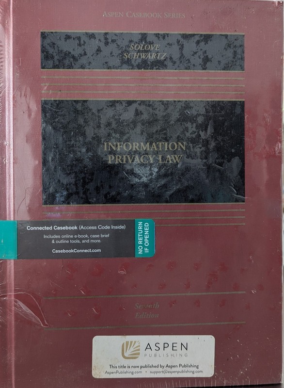 Information Privacy Law (Aspen Casebook) – Hardcover – Brand New
