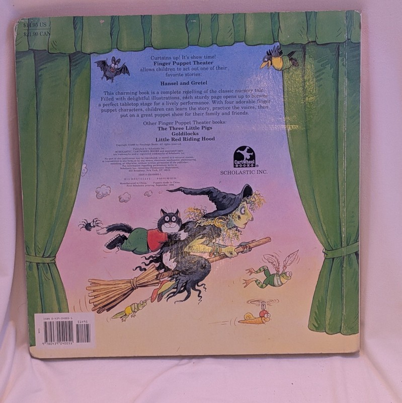 Finger Puppet Theatre Hansel And Gretel Board Book Big Size Storybook Fairytale gallery