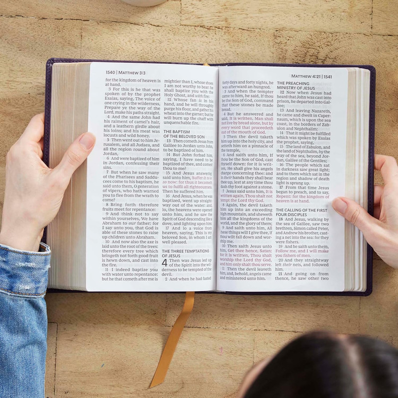 KJV Holy Bible: Personal Size Giant Print, Brown Leathersoft, Red Letter,... gallery