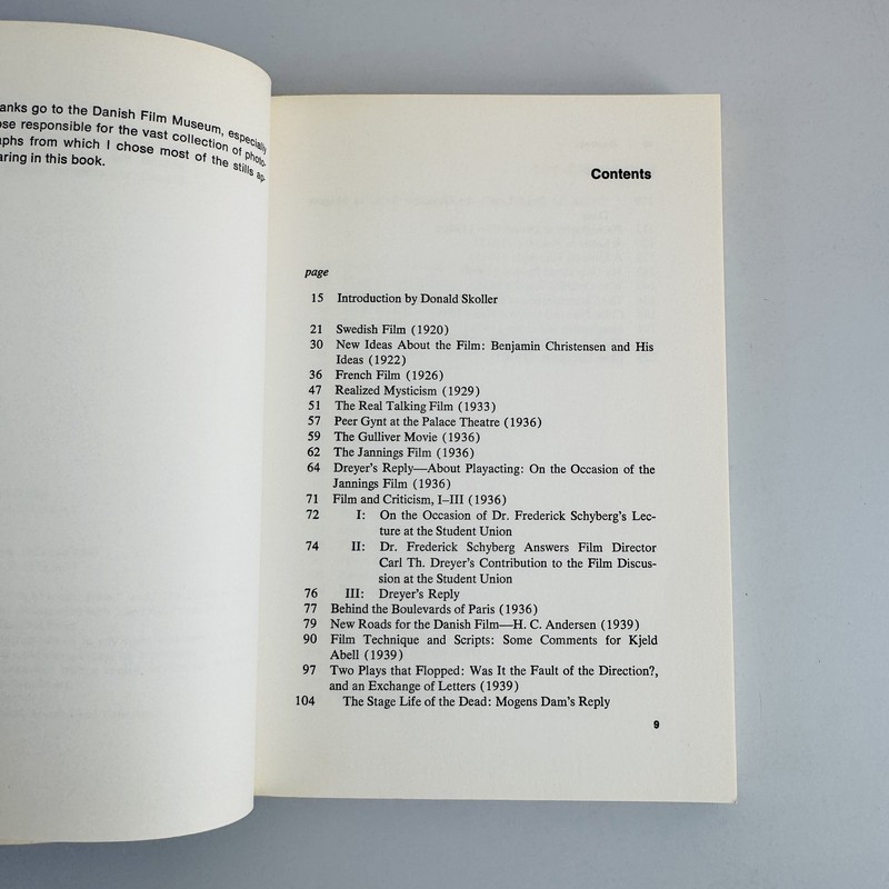 Donald Skoller - Dreyer in Double Reflection 1973 First Edition Dutton Film gallery