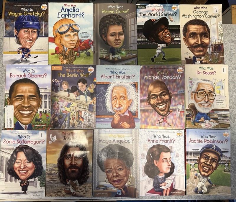 Lot Of 15 Who What Where Was Children’s Biography Books WhoHQ
