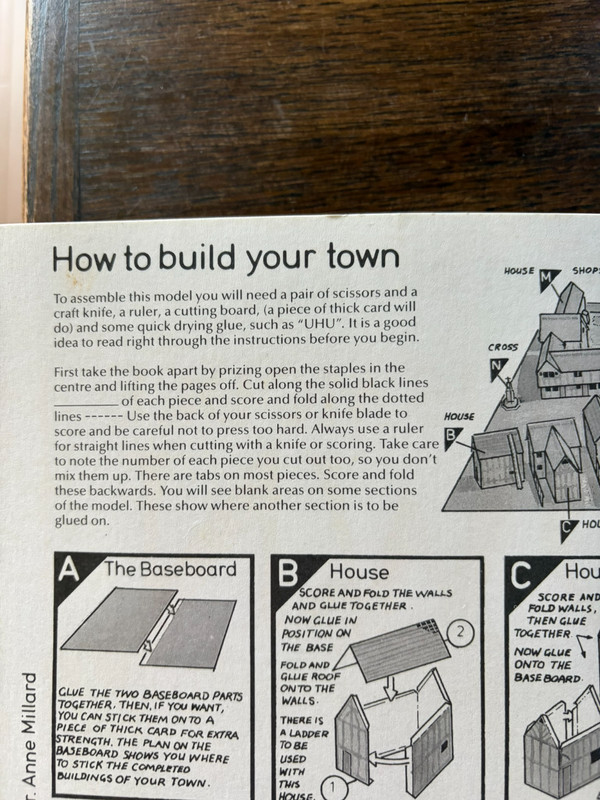 MAKE THIS MODEL TOWN by USBORNE CUT-OUT MODELS - 1987 Excellent! gallery