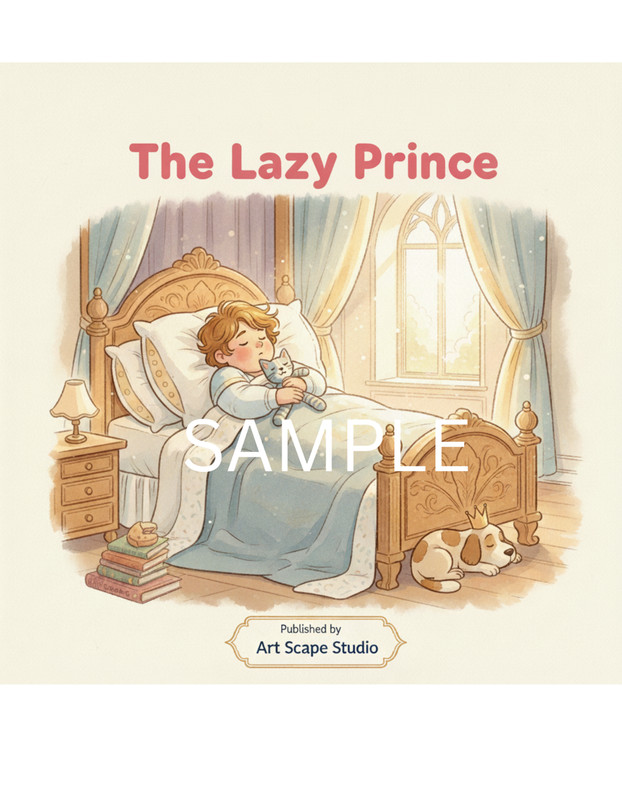 The Lazy Prince | Kids Storybook Book | Printable Digital Download