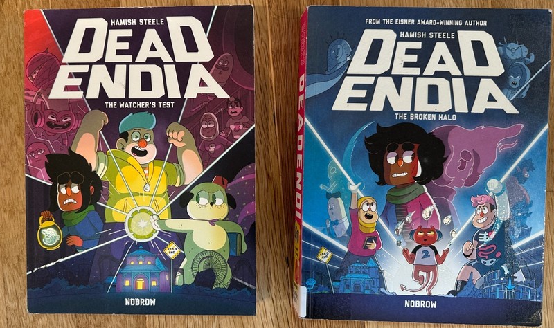 DeadEndia 2 Book Set Hamish Steele Watcher’s Test + Broken Halo GN Lot