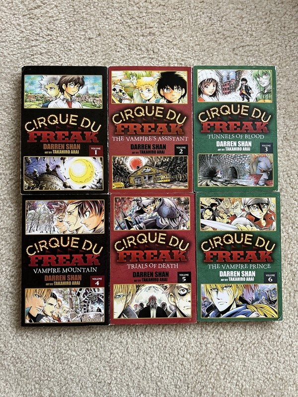 1st Edition Cirque Du Freak Vol. 1-6 Manga English Set Darren Shan Rare