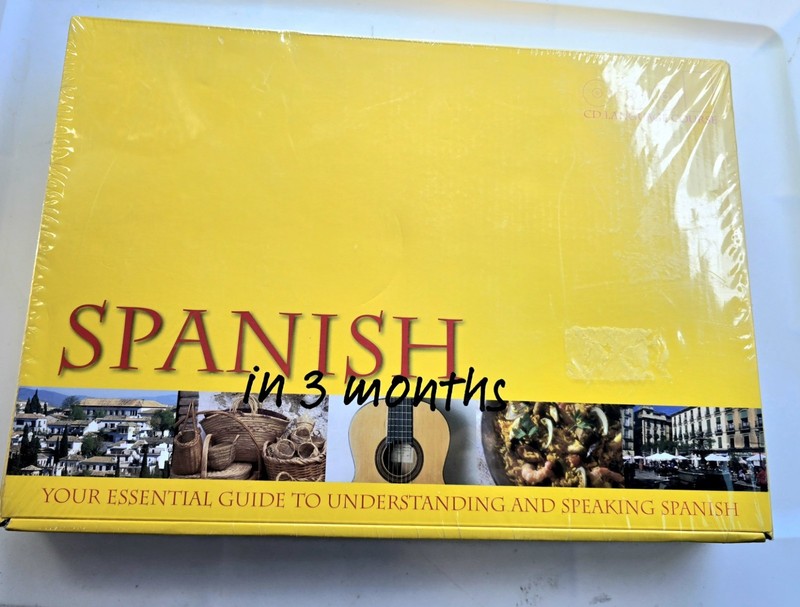 Spanish in 3 Months CD Language Course Box Set NEW SEALED Essential Guide