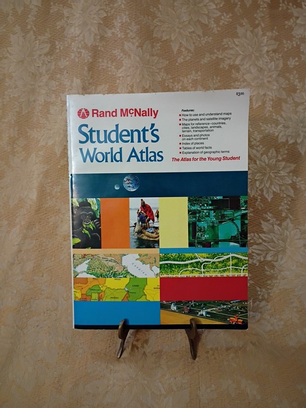 Rand McNally Student’s World Atlas 1986 Revised Edition Paperback Color Maps
