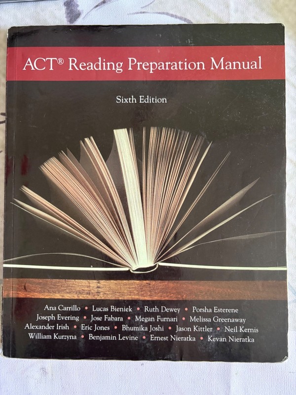ACT Reading Preparation Manual by Ernest Nieratka(Sixth Edition)English Learning