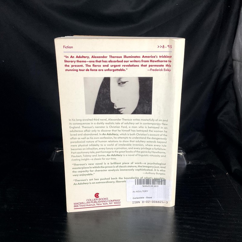 An Adultery Alexander Theroux First Collier Edition 1988 Literary Fiction Novel gallery
