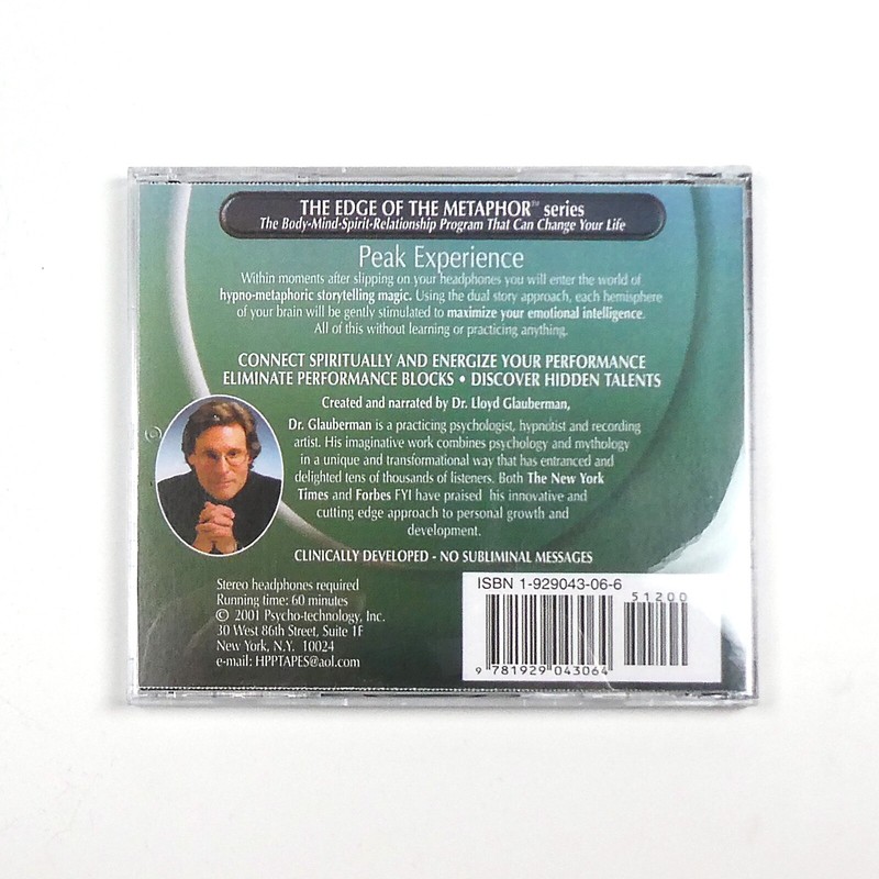 HPP PEAK EXPERIENCE CD Self Hypnosis Lloyd Glauberman ASMR NLP Maximize life gallery