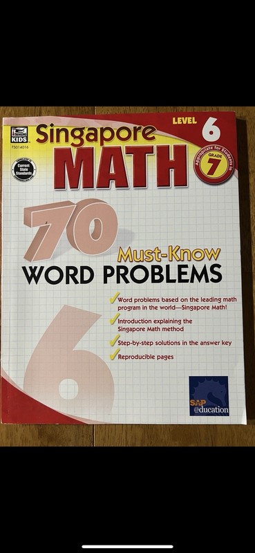Singapore Math 70 Must-Know Word Problems Level 6 Grade 7