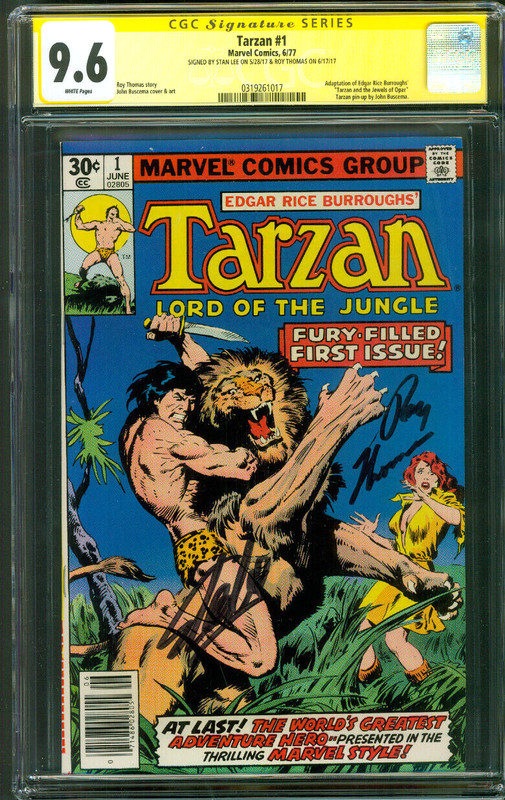Tarzan #1 Signed Stan Lee & Roy Thomas CGC SS 9.6 0319261017
