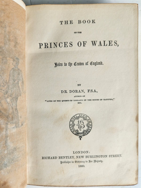 1860 THE BOOK of the PRINCES of WALES Heirs to the Crown of England antique gallery