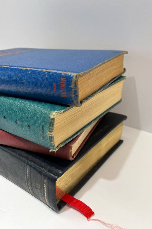 Lot of 4 Vintage Hardcover Books Collection Stackable Decor gallery