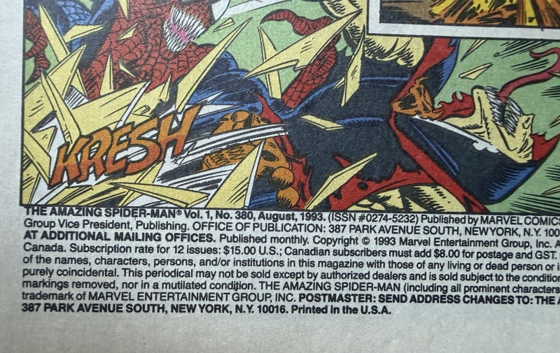 The Amazing Spider-Man Vol 1 #380 August 1993 - Bagley & Emberlin cover art. gallery