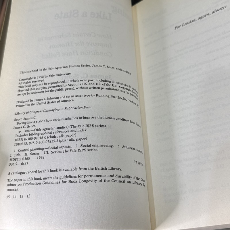 Seeing Like a State James C. Scott 1998 Paperback Political Science Yale gallery