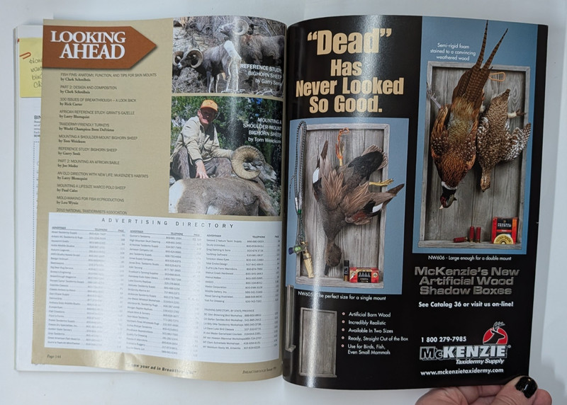 Breakthrough Taxidermy Magazine Issue 99 Fall 2010 gallery