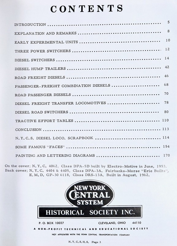 1978 DIESEL LOCOMOTIVES OF NEW YORK CENTRAL SYSTEM railroad train guide HISTORY gallery