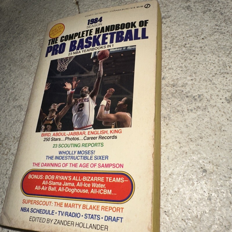 The Complete Handbook of Pro Basketball 1984 Edition by Hollander, Zander gallery