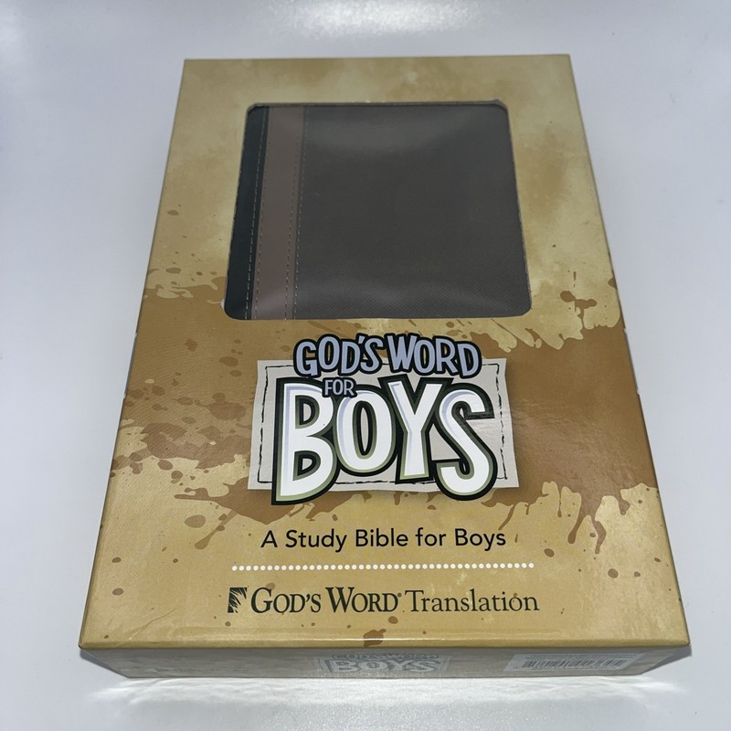 GW God’s Word for Boys Hunter Green/Khaki Duravella NIB Study Bible