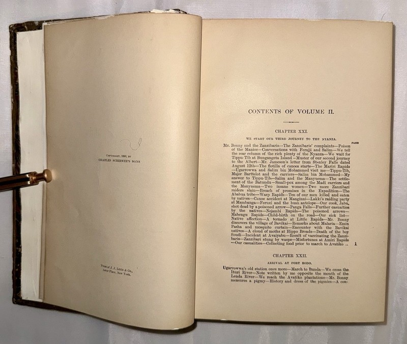 In Darkest Africa Vol II 1890 1st Edition by Henry M. Stanley Leather bound gallery