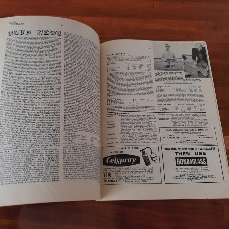 1962 AUGUST - AERO MODELLER MINI-EGAL GLIDER VINTAGE MAGAZINE FREE SHIPPING gallery