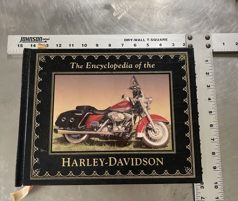 The Encyclopedia of Harley Davidson, Hardcover, Leather, Gold Accents