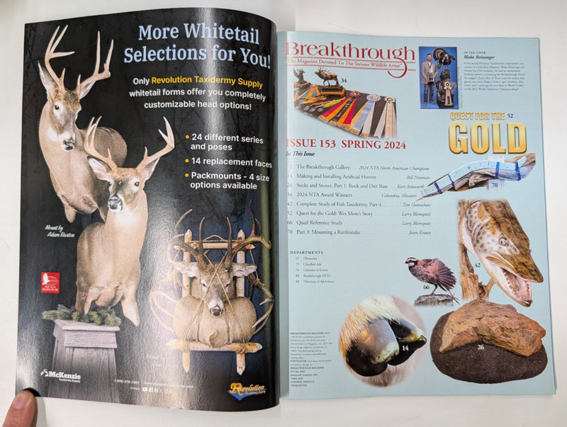 Breakthrough Taxidermy Magazine Issue 153 Spring 2024 gallery