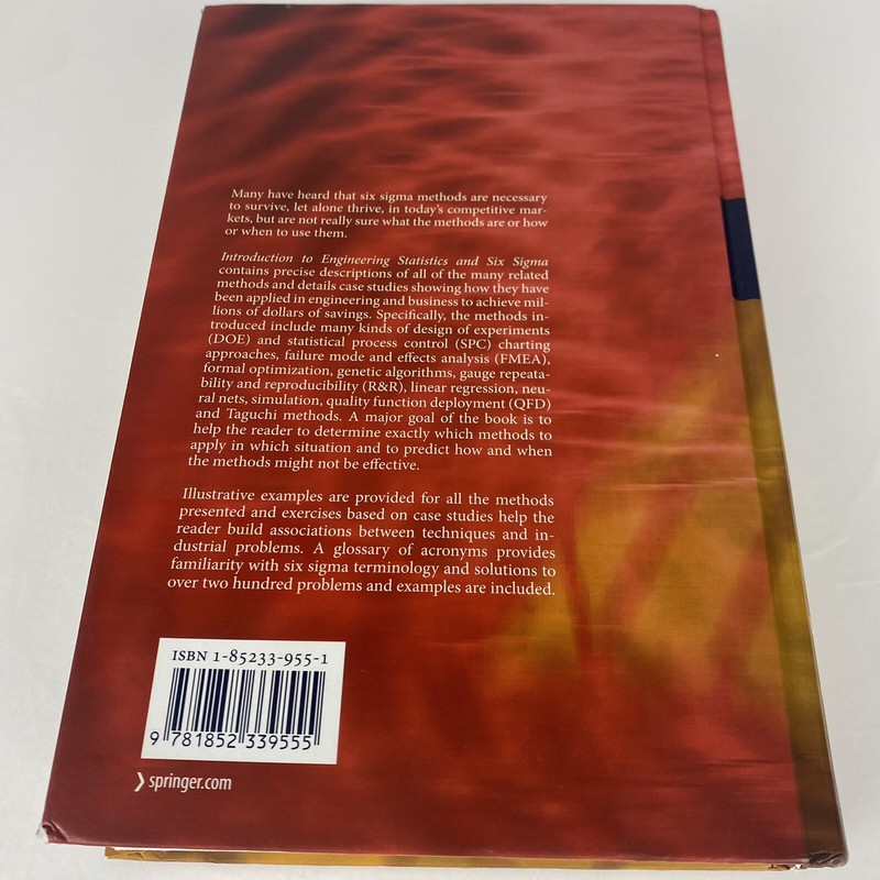 INTRODUCTION TO ENGINEERING STATISTICS AND SIX SIGMA by T. Allen gallery