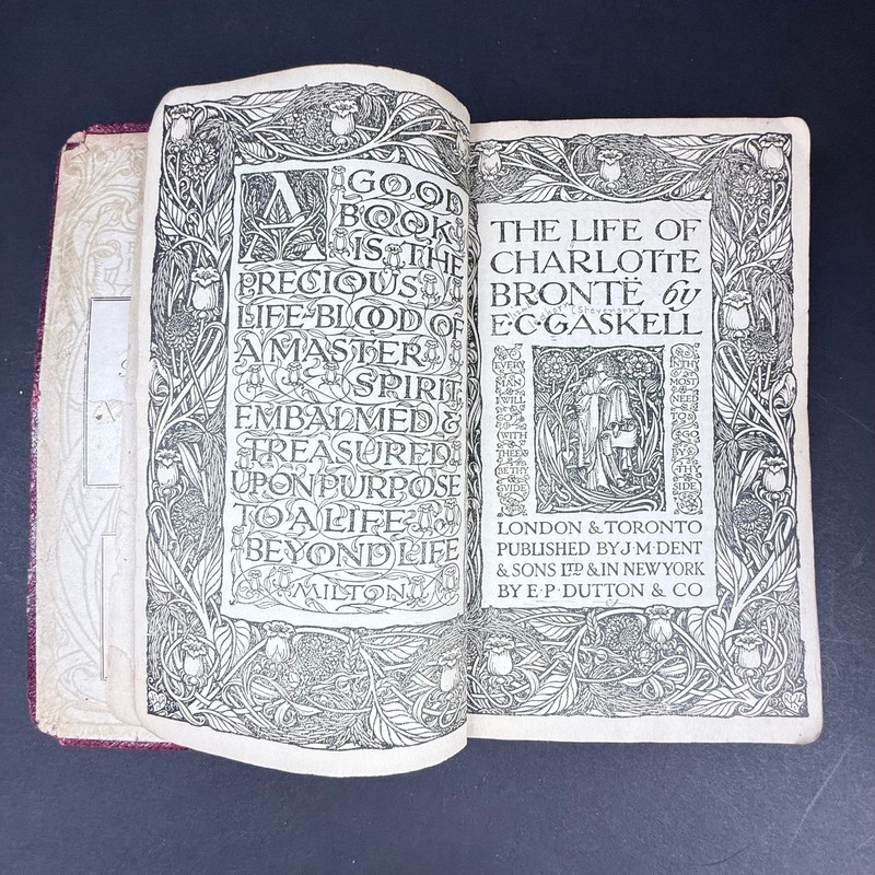 The Life of Charlotte Bronte EC Gaskell Beautiful Art Nouveau Illustrations 1919 gallery