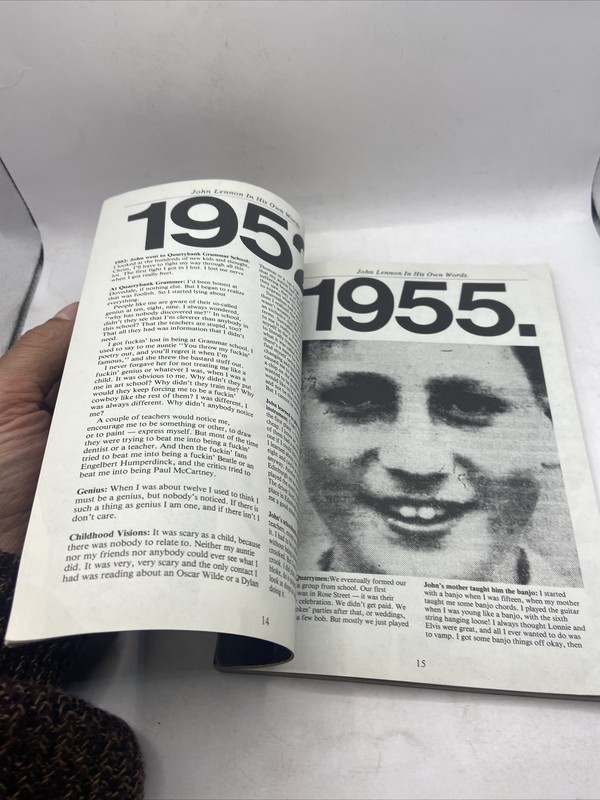 JOHN LENNON In His Own Words rare large paperback book from 1981 THE BEATLES gallery