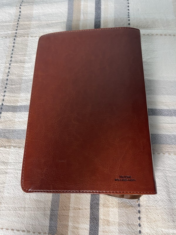ESV Study Bible, Personal Size (TruTone, Saddle, Ornament Design) gallery