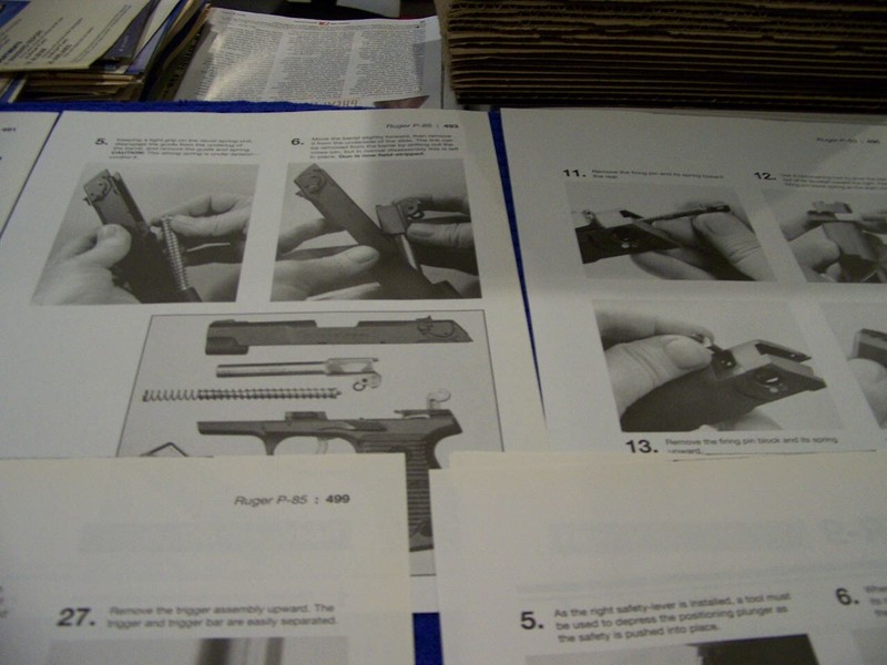 RUGER P-85 (9MM) & RUGER SR-9 (9MM)..FIELD STRIP & REASSEMBLY TIPS/SPECS (238MM) gallery