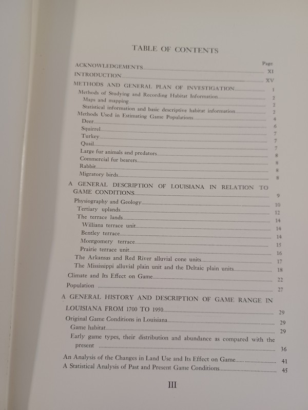 1959 Louisiana Wildlife Inventory By Lyle St. Amant, 1st Edition, history gallery