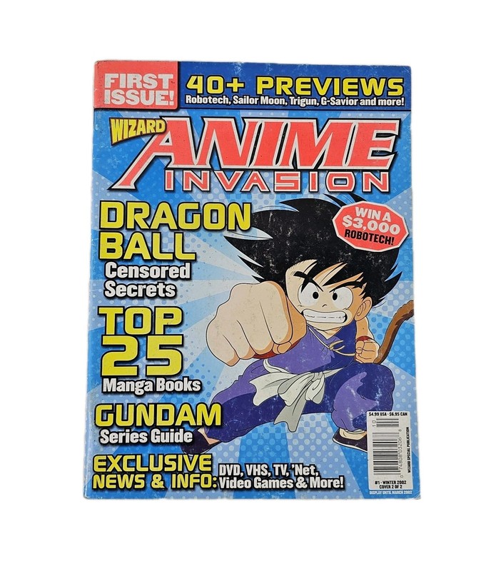 Wizard Anime Invasion Magazine #1 Winter 2002 Dragonball Z First Issue
