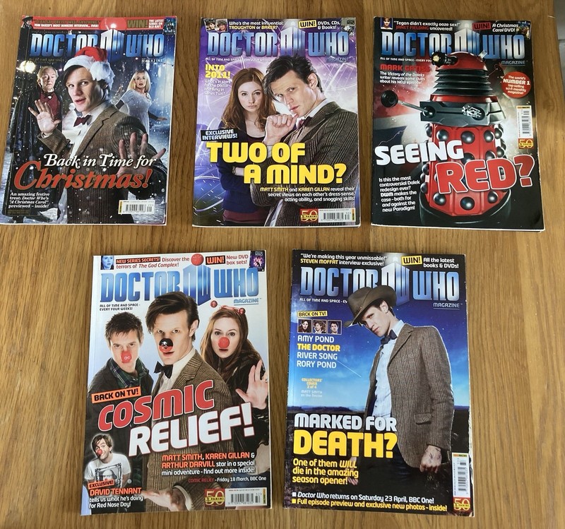 Doctor Who Magazine Bundle. 5 x Issue Run No’s 429,430,431,432,433 – 2011 Lot