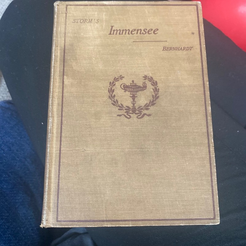 Immensee Theodor Storm 1908 German Language Educational Book Wilhelm Bernhardt