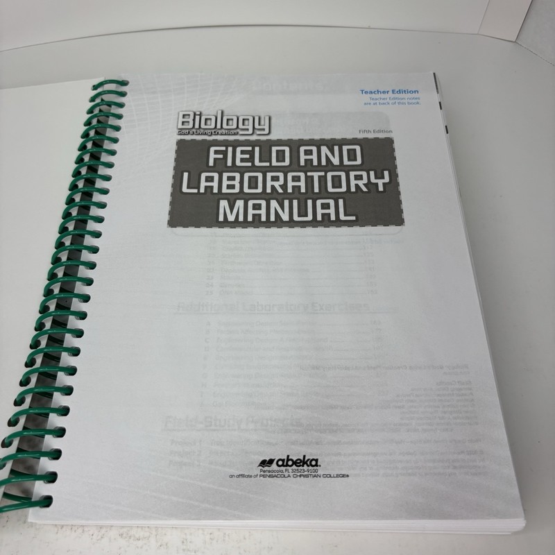 Abeka Biology Field & Laboratory Manual Teacher Current Fifth Edition Grade 10 gallery