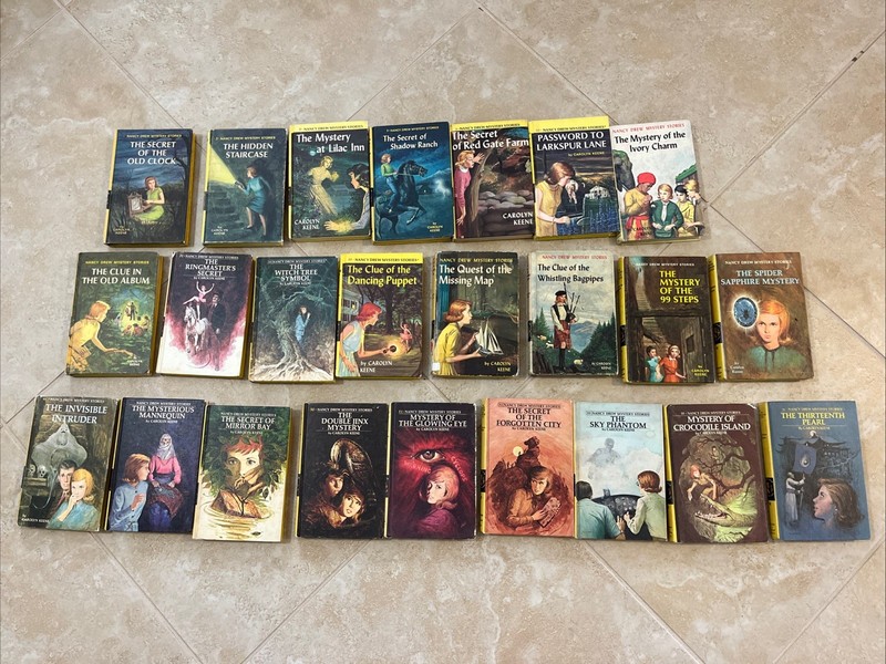 Lot of 24 Vintage Nancy Drew Books by Carolyn Keene 1940’s-1970’s
